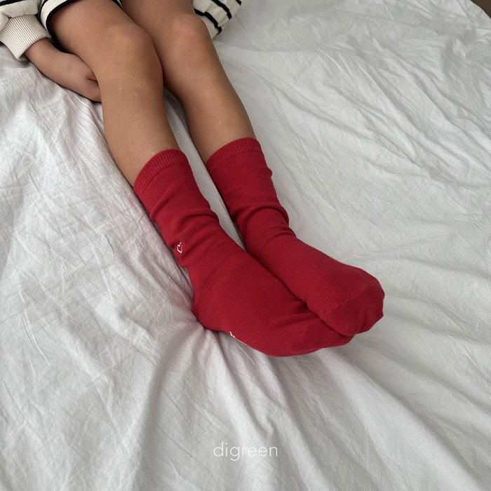 正韓夏Digreenkids 三色愛心襪