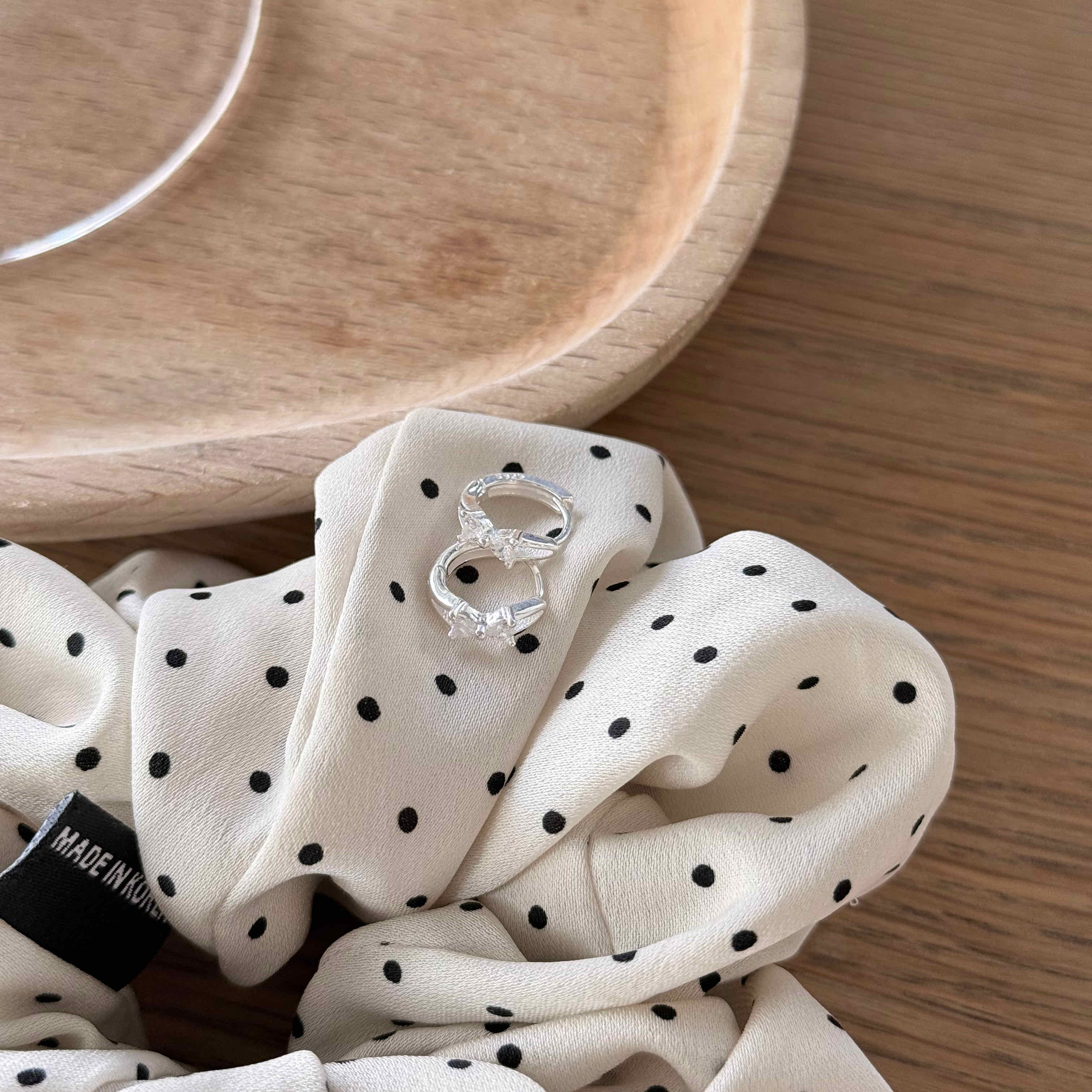 🇰🇷925 silver Ribbon 易扣耳環