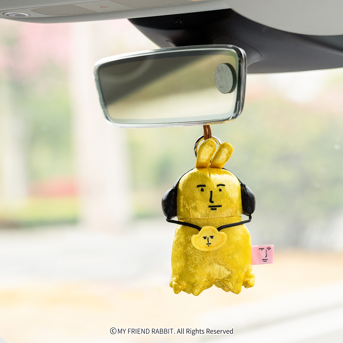 粉紅兔子耳罩耳機款吊飾 [共2款可選擇]