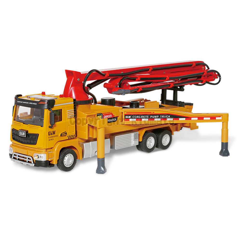 《 KIDMATE 》1:40合金混凝土泵浦車(混色)(隨機出貨)