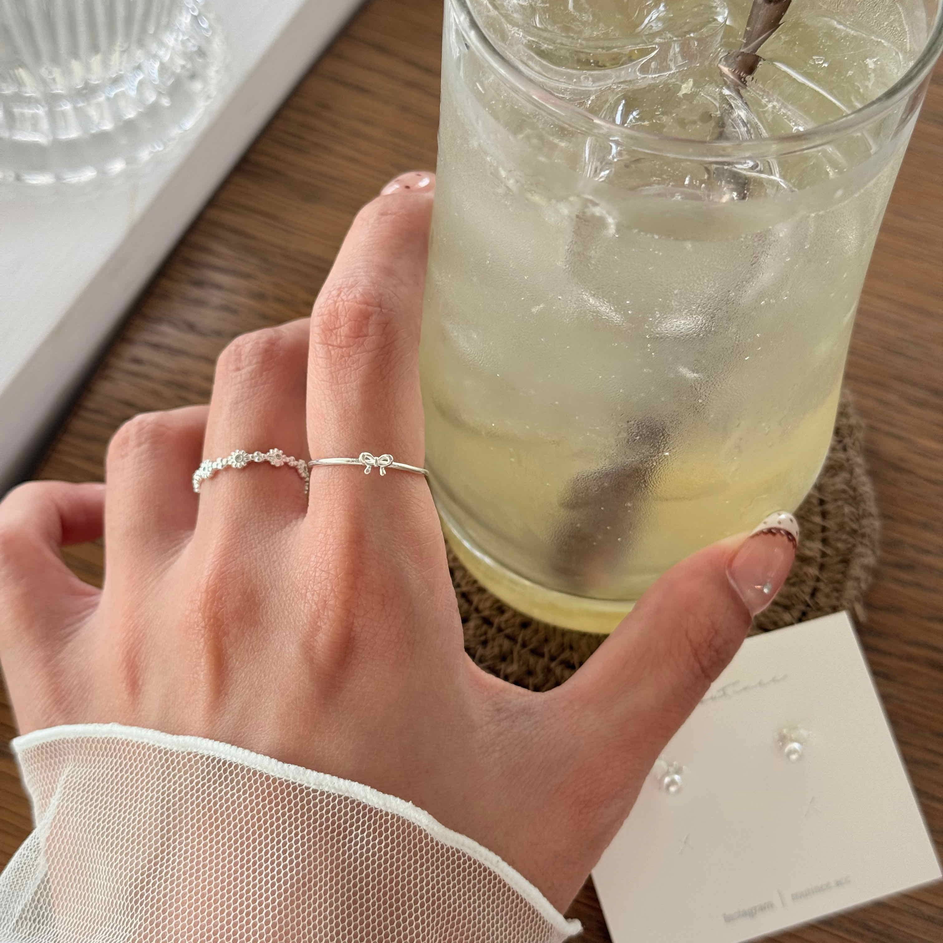 🇰🇷925 silver 迷你蝴蝶結戒指｜2 color