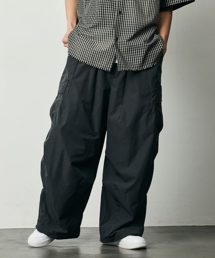2026SS FREAK'S STORE Quick Dry Fabric Wide Silhouette Poly Ripstop Cargo Pants 抗UV 速乾 防曬 側邊 口袋 長褲 工裝褲 現貨 1243248900604