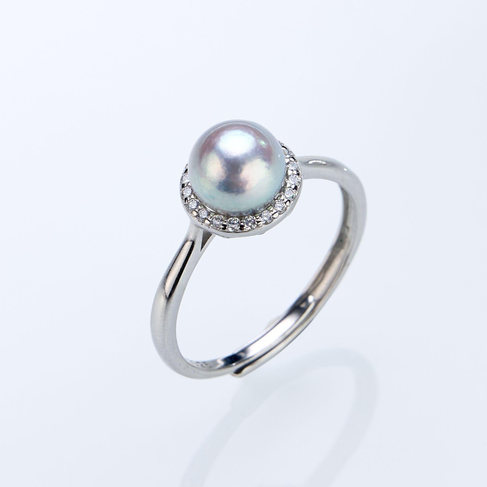 (EC48) 7-8MM天然海水海水真多麻珍珠太陽花戒指(S925) - #珍珠 #2004PE