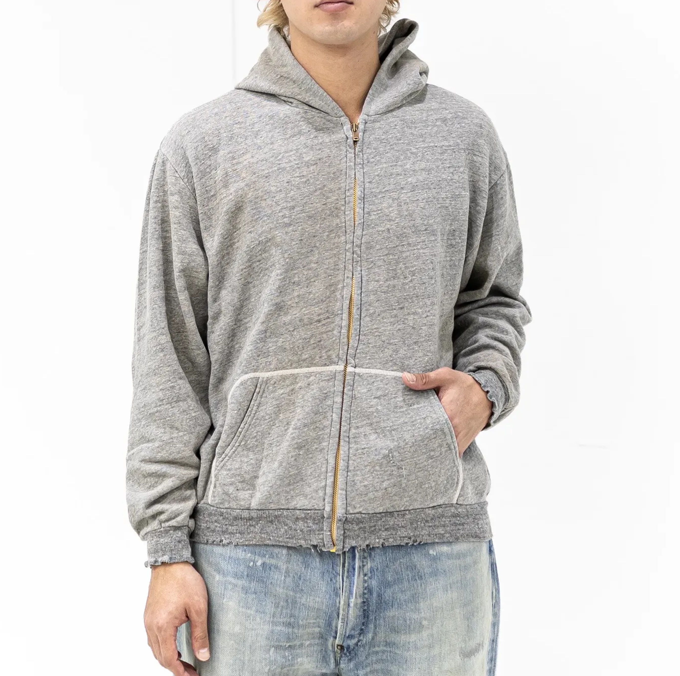 RE-STOCK: A.PRESSE 2026 VINTAGE LIGHT WEIGHT SWEAT HOODIE (26SAP-05-07) - GREY PRE ORDER ITEM (預訂中)