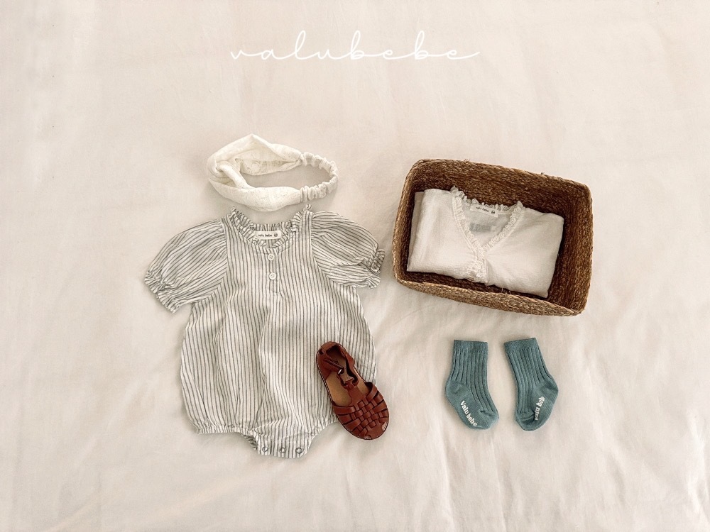 Valubebe 氣質滾邊包屁衣 / 2色