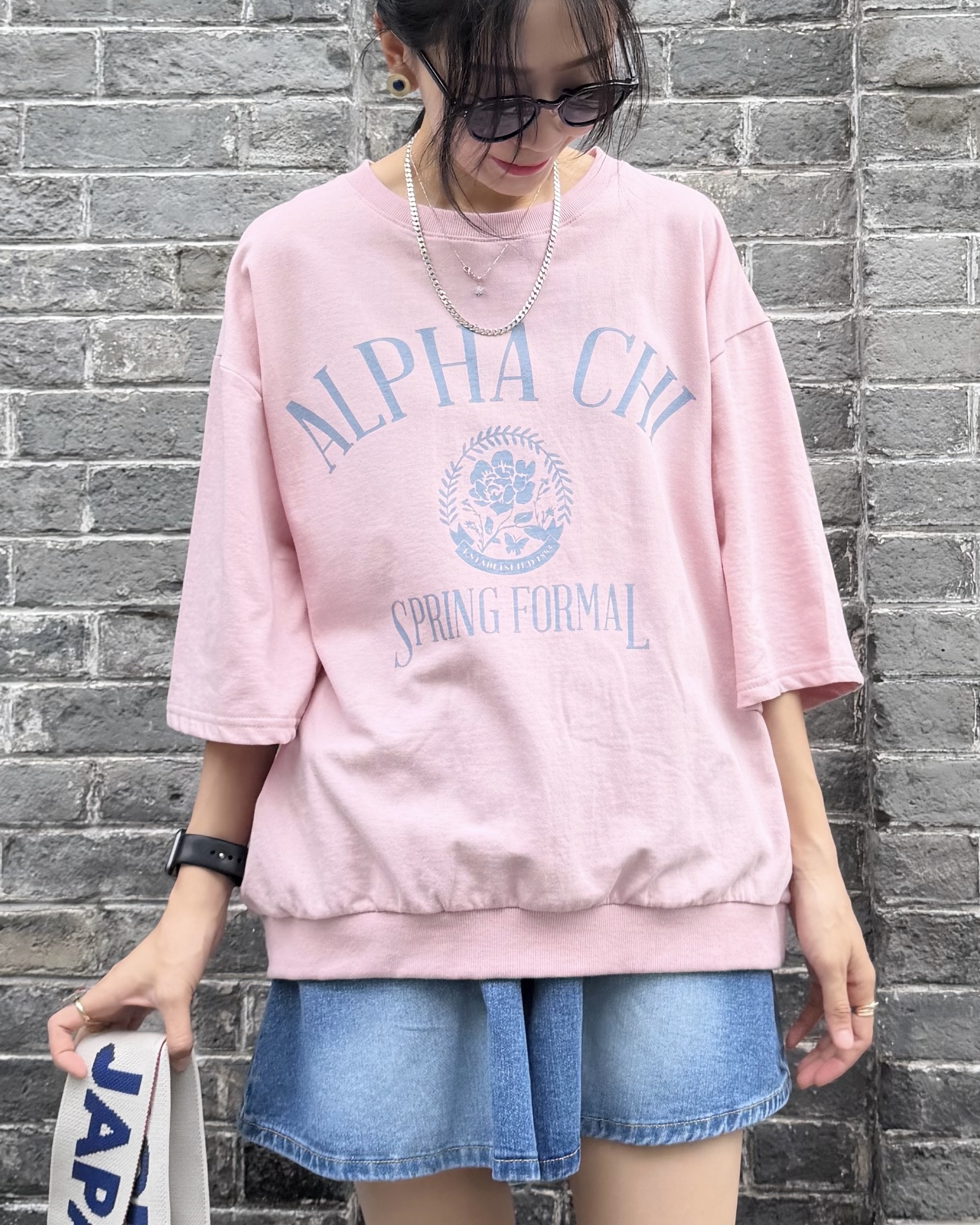 4月新品♥休閑Alpha chi Tee