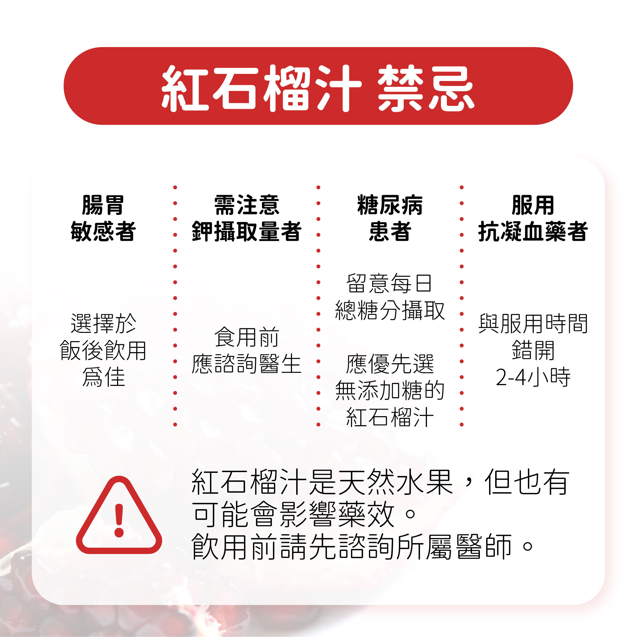 紅石榴汁禁忌