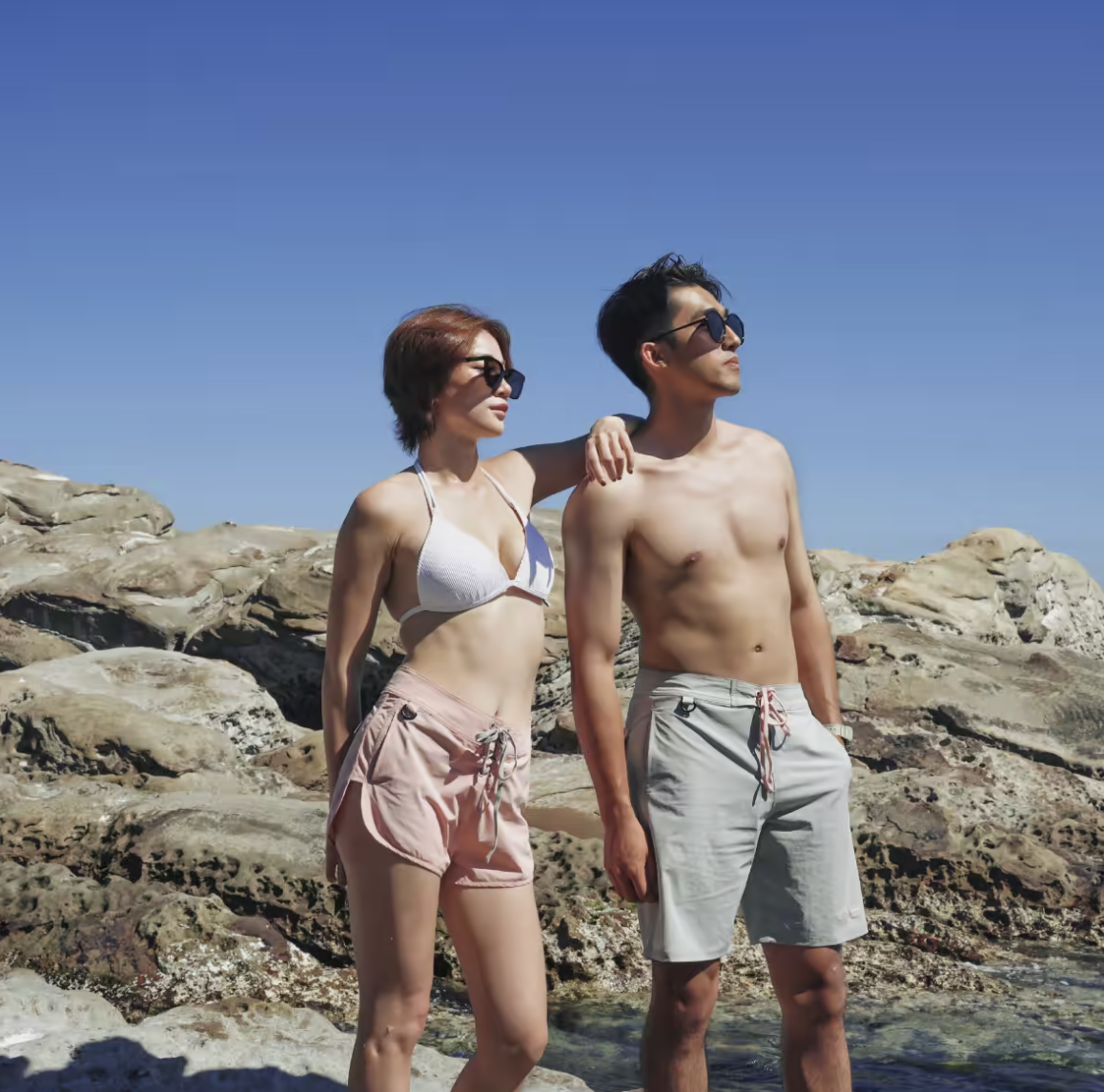 ▲Hanami 男款 海風與晚霞 極翹臀高腰速乾海灘衝浪褲