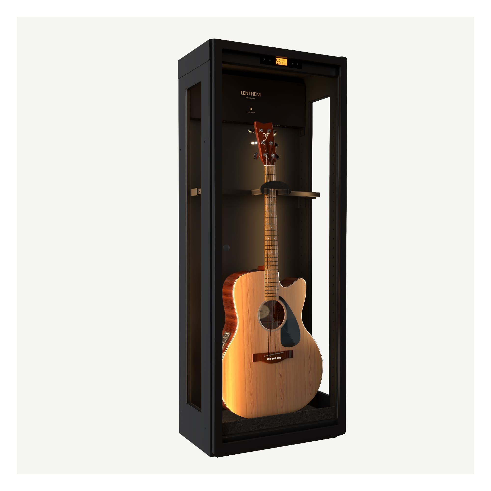【專業除濕必備】LENTHEM 領頓 | DMI-185DT | 吉他防潮櫃 樂器防潮箱 兩側玻璃 展示櫃（單支裝）