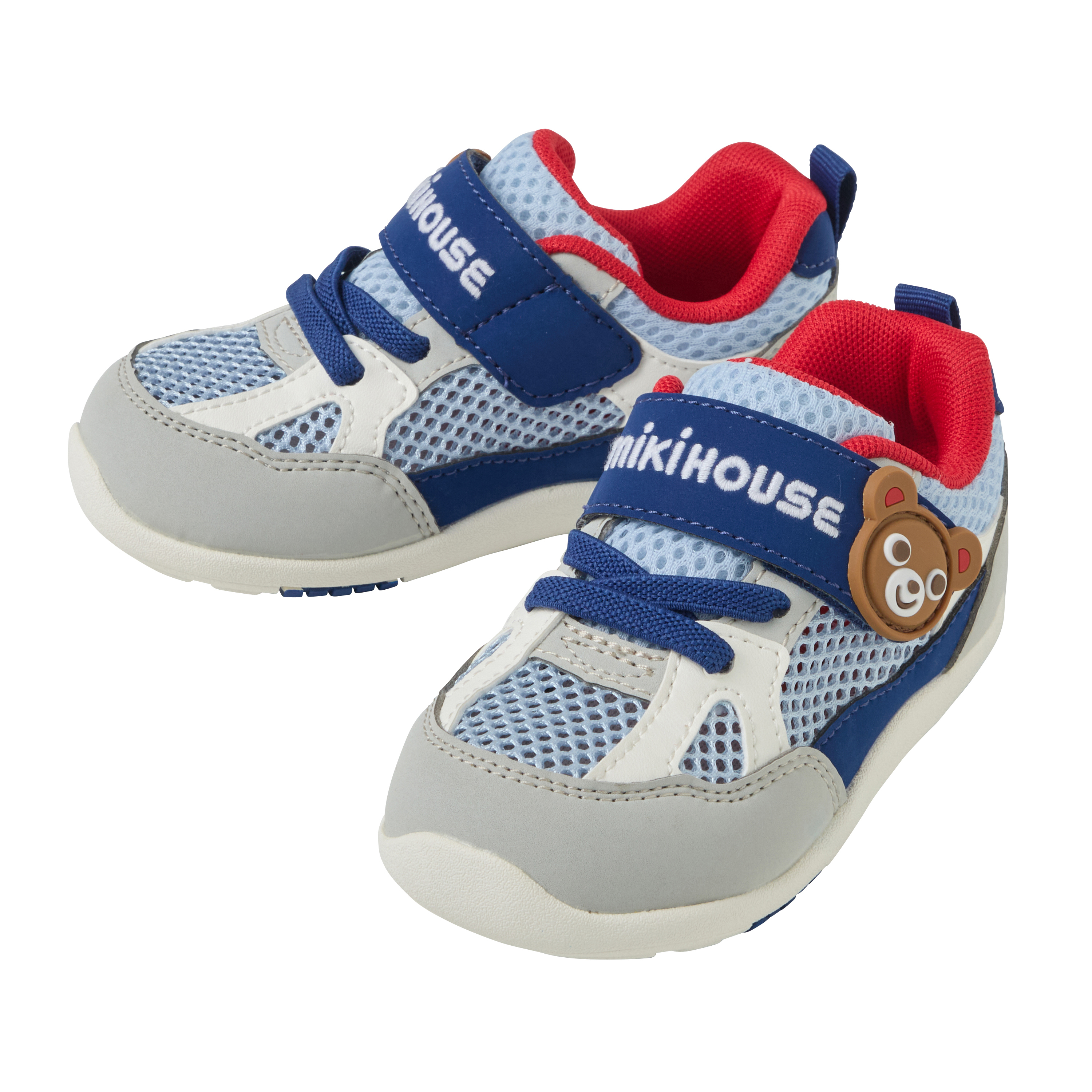 普奇熊夏日雙層網眼二段鞋-藍色