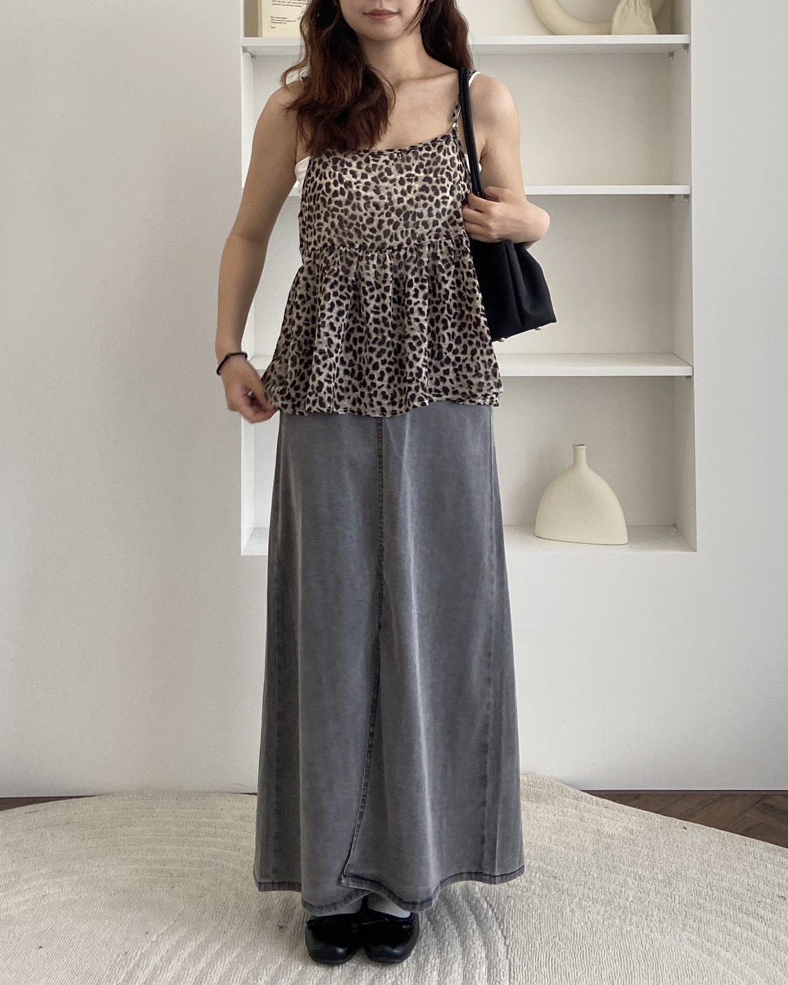 法朵Fado shop｜慵懶豹紋雪紡吊帶背心 1305004 兩色