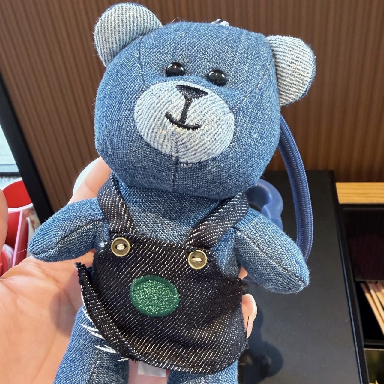 STARBUCKS 星巴克 牛仔單寧星咖系列 不鏽鋼奶瓶造型保溫隨行杯 附熊店長掛件