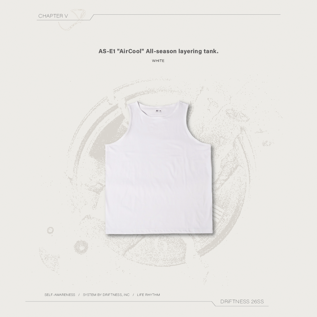 DRiFTNESS | AS-E1 "AirCool" 透氣涼感內搭背心 - White