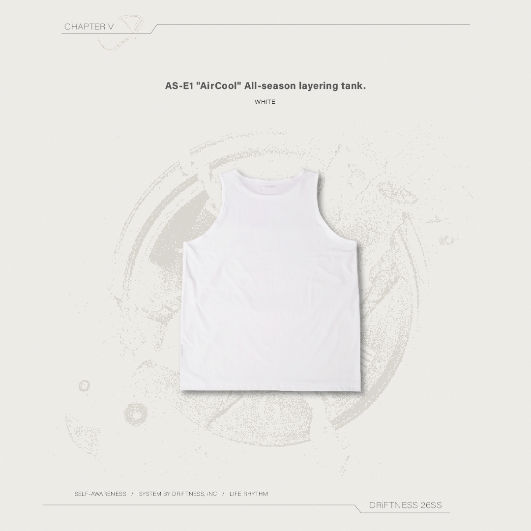 DRiFTNESS | AS-E1 "AirCool" 透氣涼感內搭背心 - White