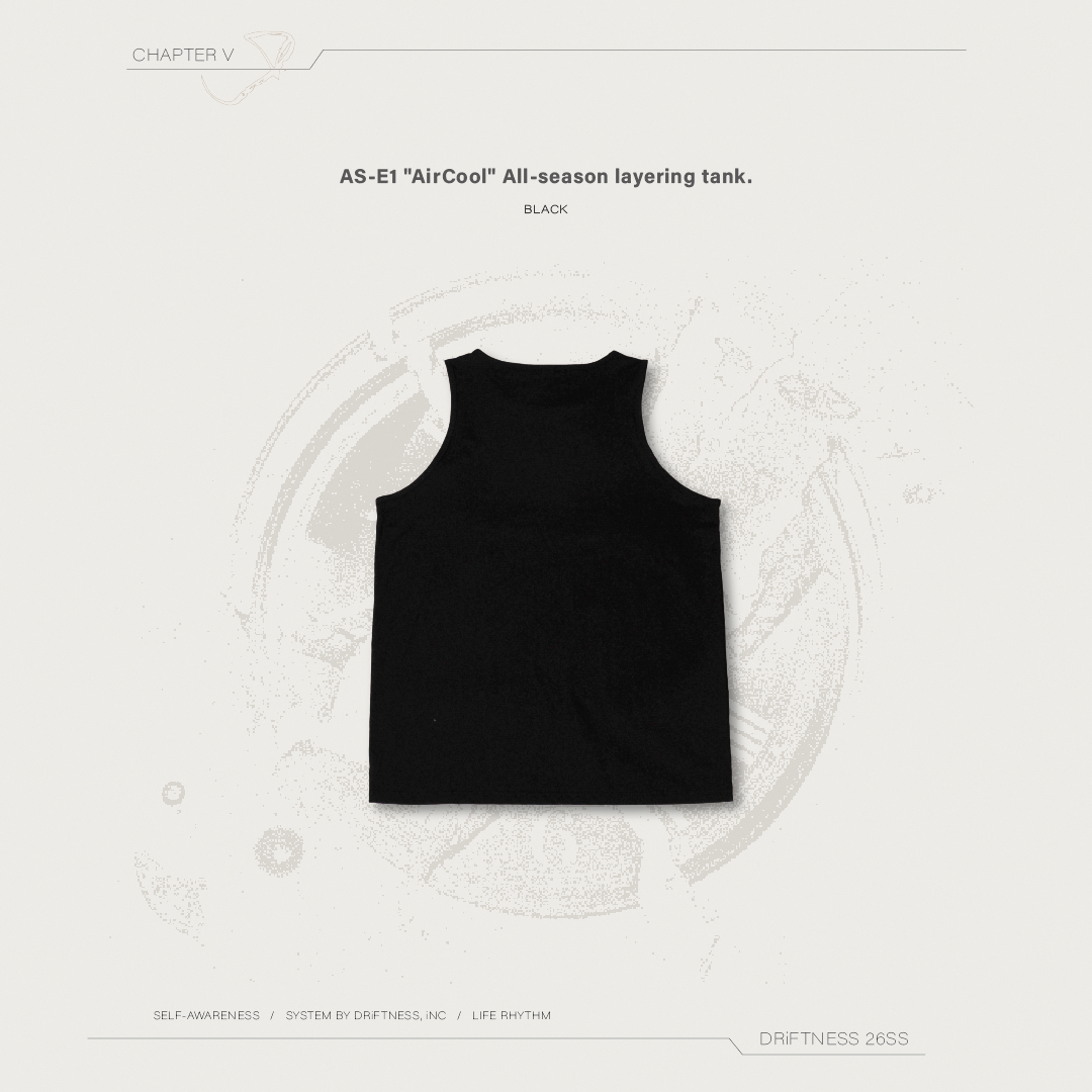 DRiFTNESS | AS-E1 "AirCool" 透氣涼感內搭背心 - Black