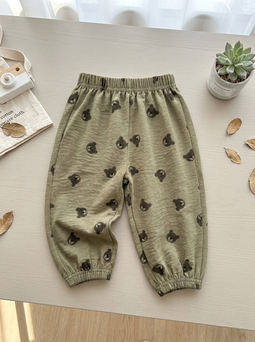 墨綠小熊 防蚊褲