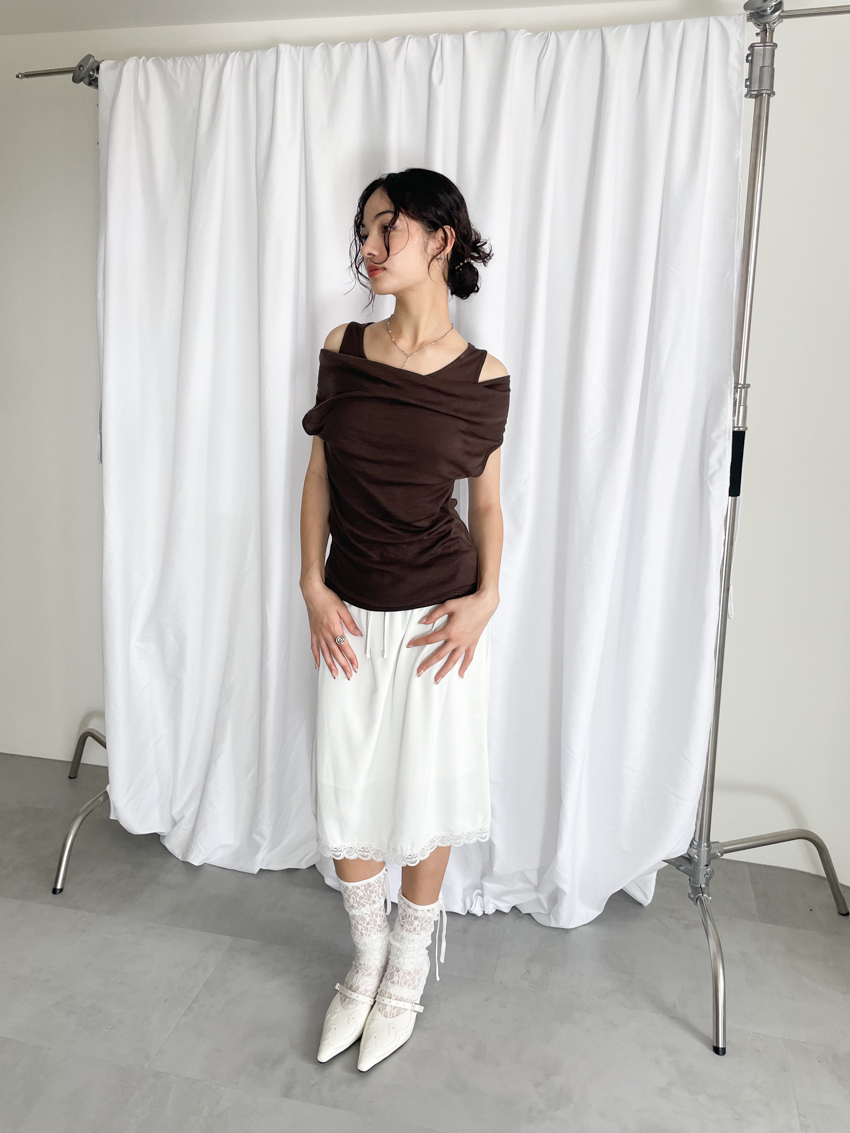 (designer!) draped double-layer cami