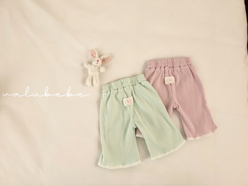 Valubebe 蕾絲滾邊喇叭褲 / 2色