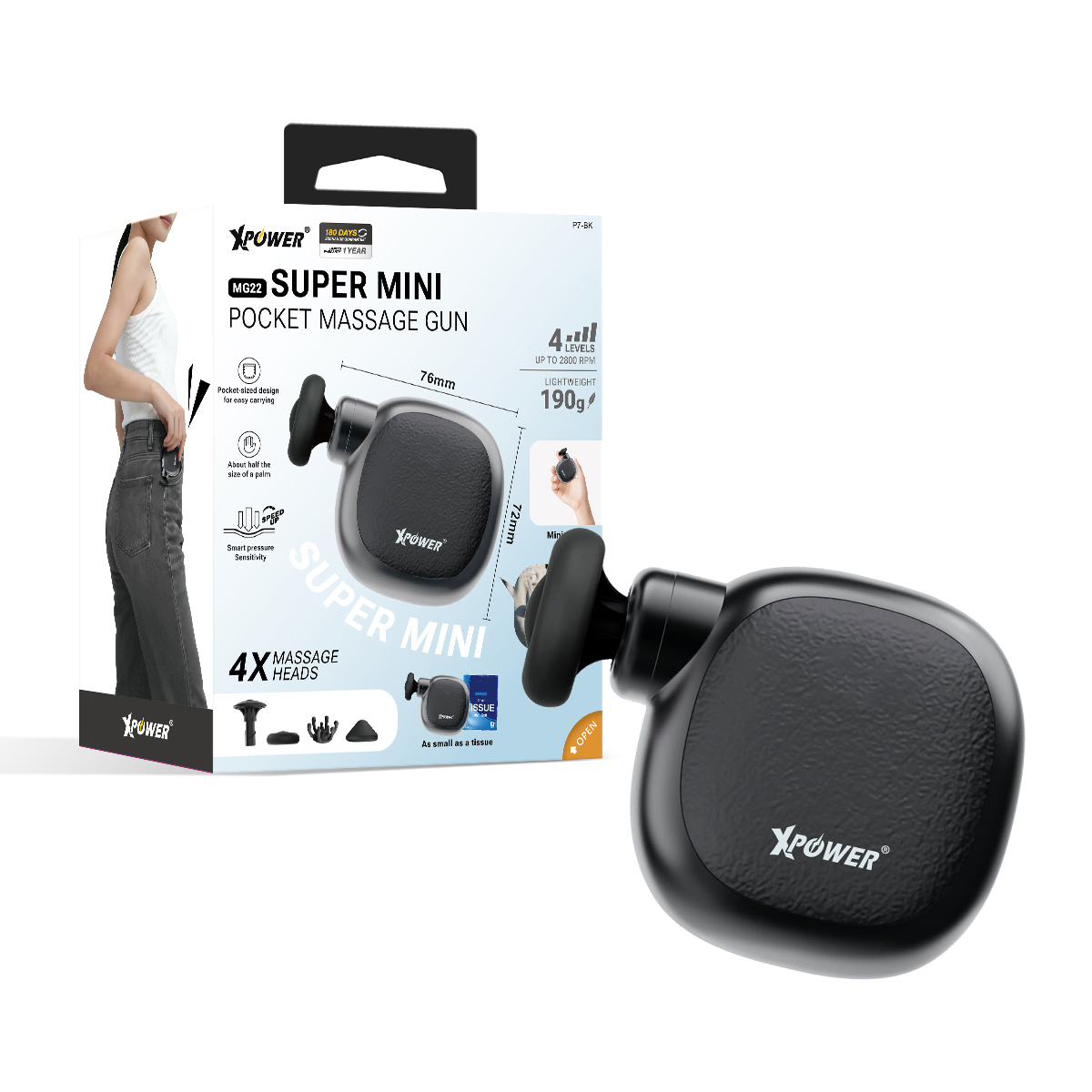 XPower MG22 Massage Gun 超迷你口袋按摩槍