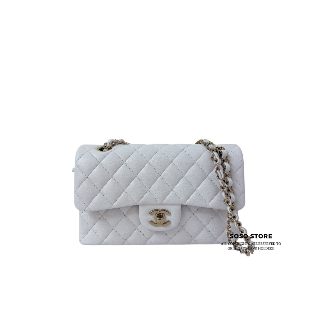 Chanel Flap Bag - White / SHW