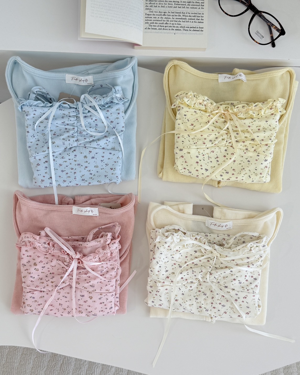 法朵Fado shop｜法式田園小碎花背心SET 9265005 四色