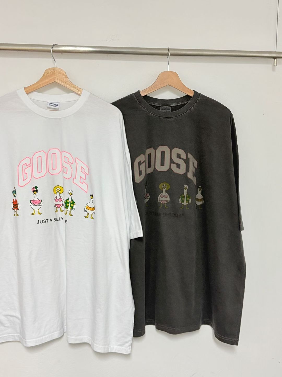 OverSize洗水英文字圖案短袖Tee MB-053T