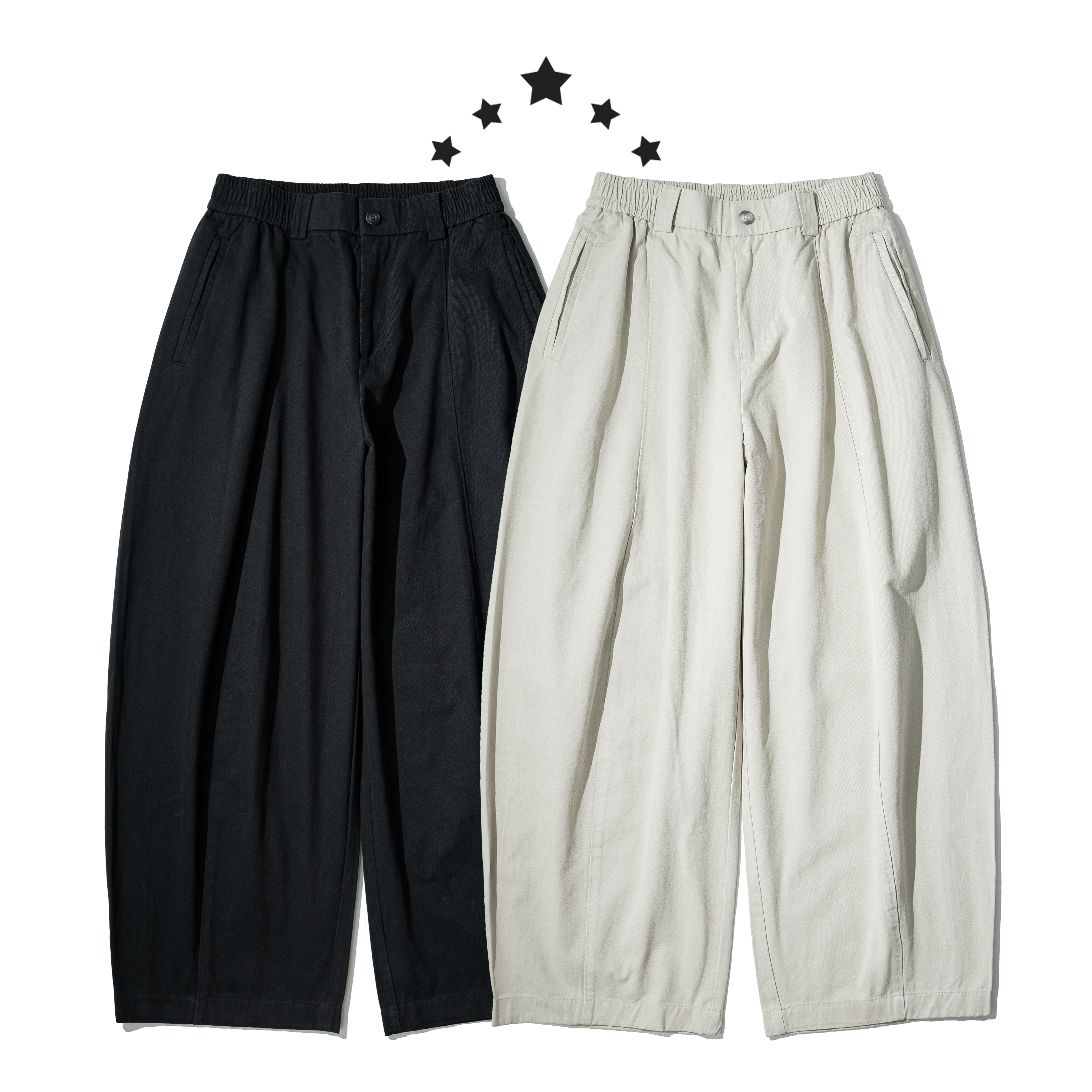 Curved Wide Leg Pants 闊腿 彎刀長褲 [A133]