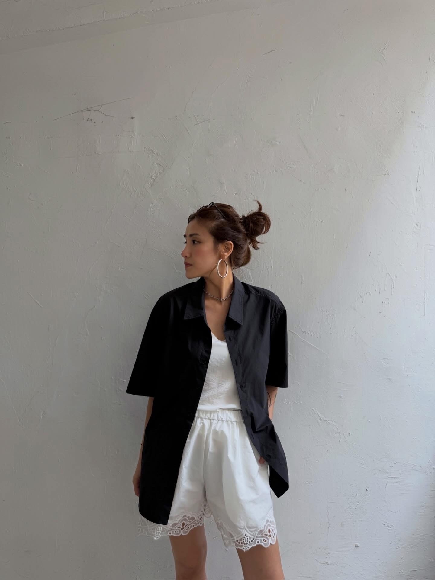 PDD collection Lace trim elastic shorts