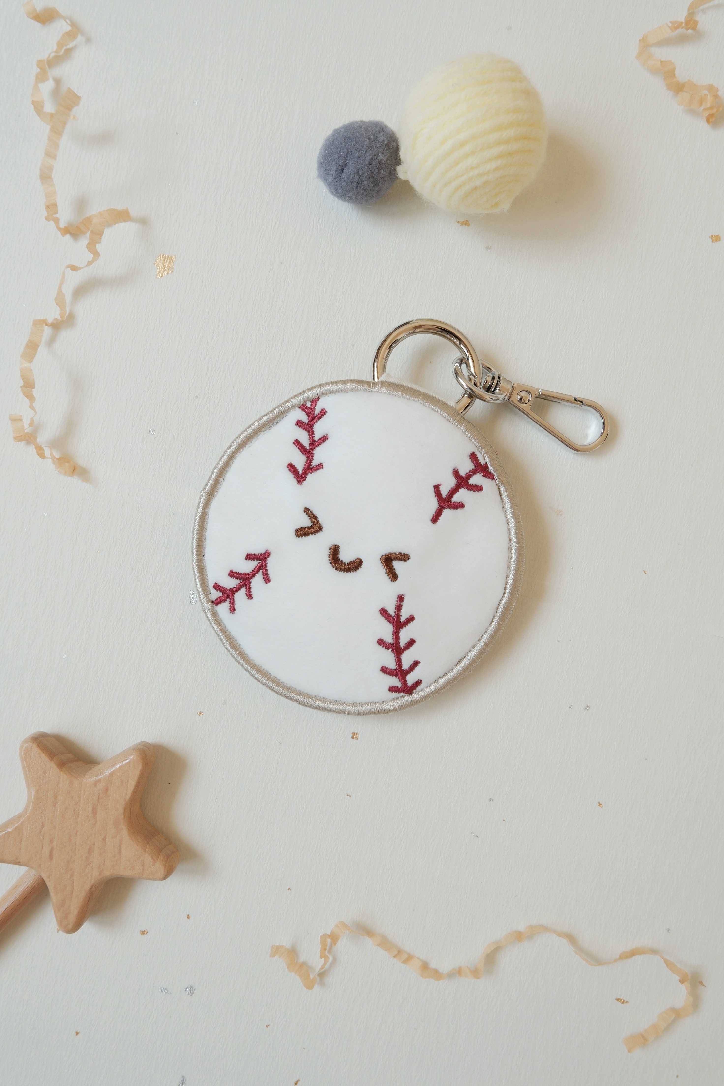 Hi Y.P store-刺繡鑰匙圈-獨家設計-棒球