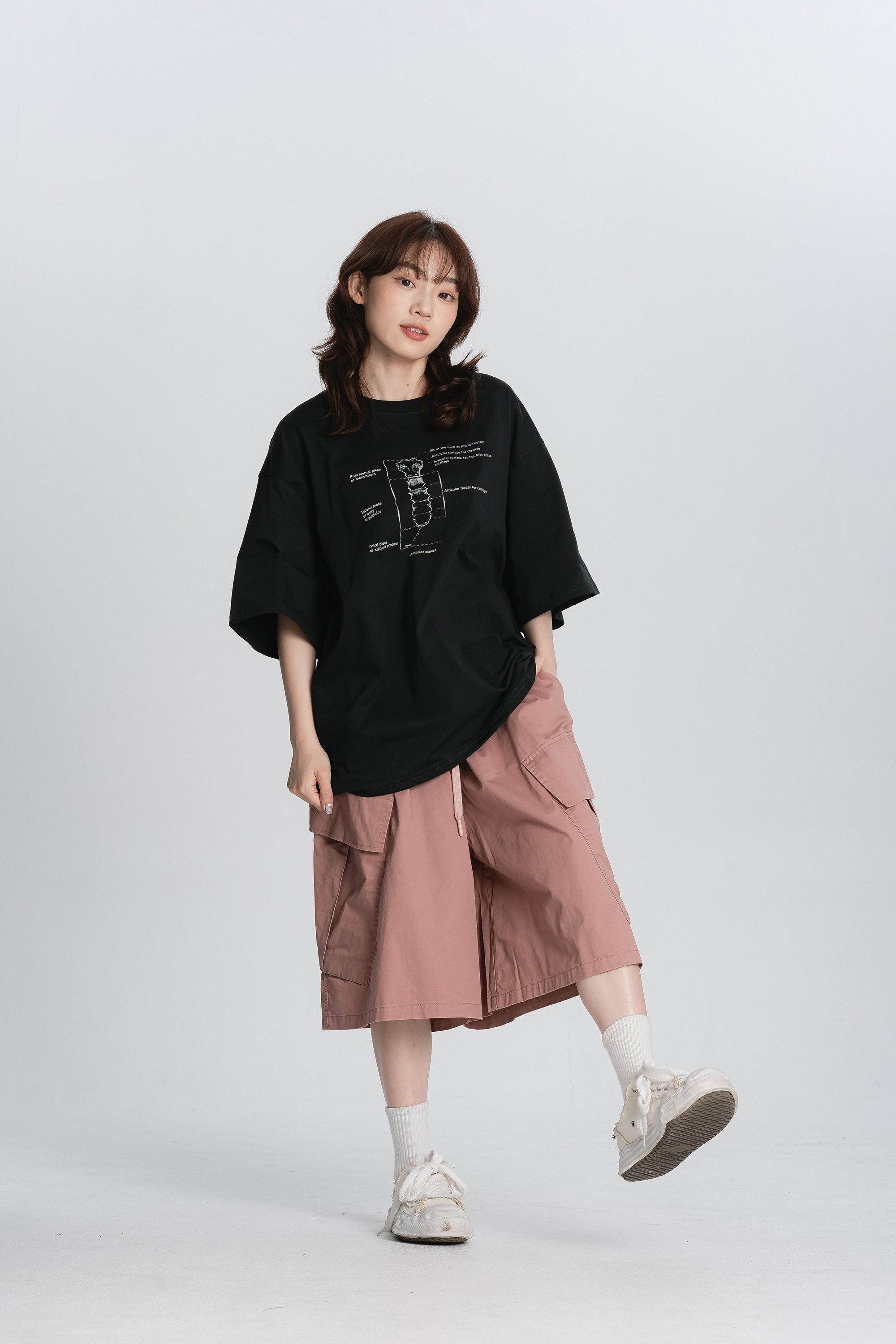 工裝大口袋六分褲 3色