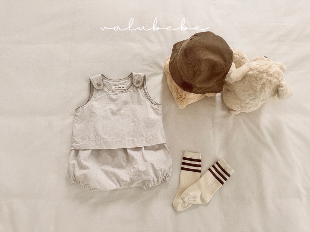 Valubebe 條紋鈕扣背心 / 2色