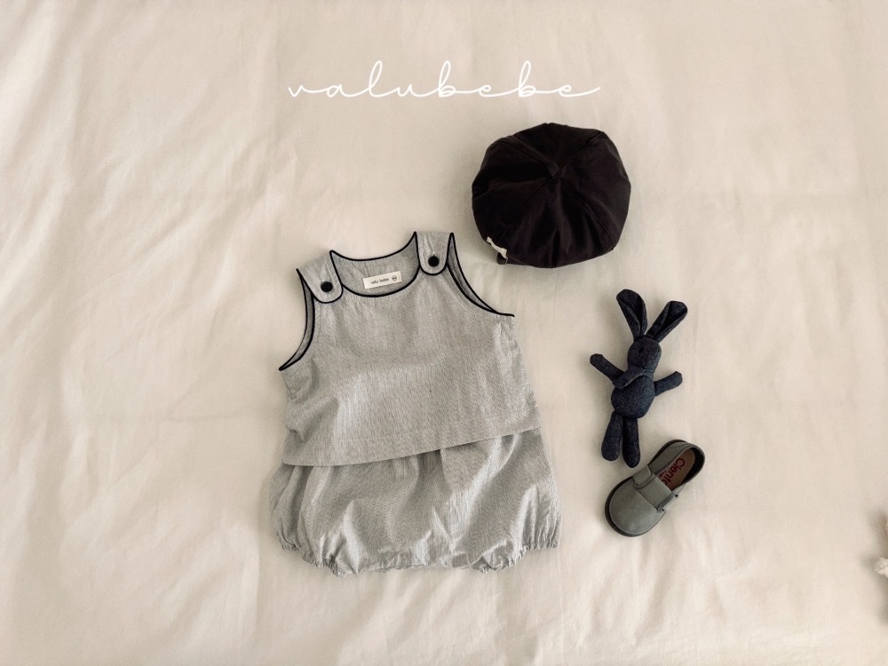 Valubebe 條紋鈕扣背心 / 2色