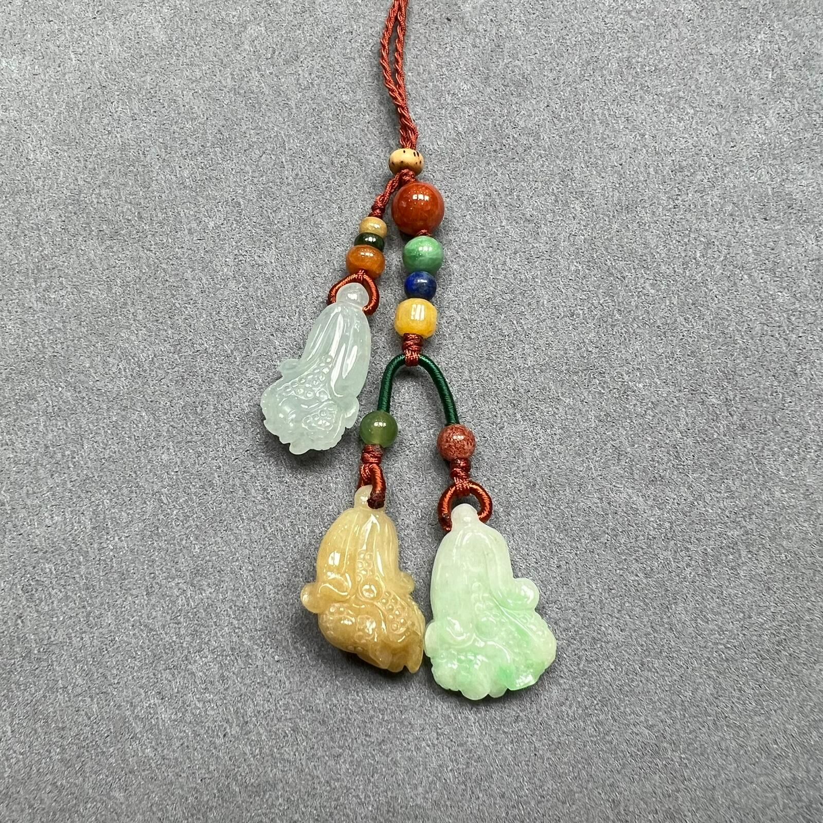 SD167 冰綠黃白菜罕見掛件