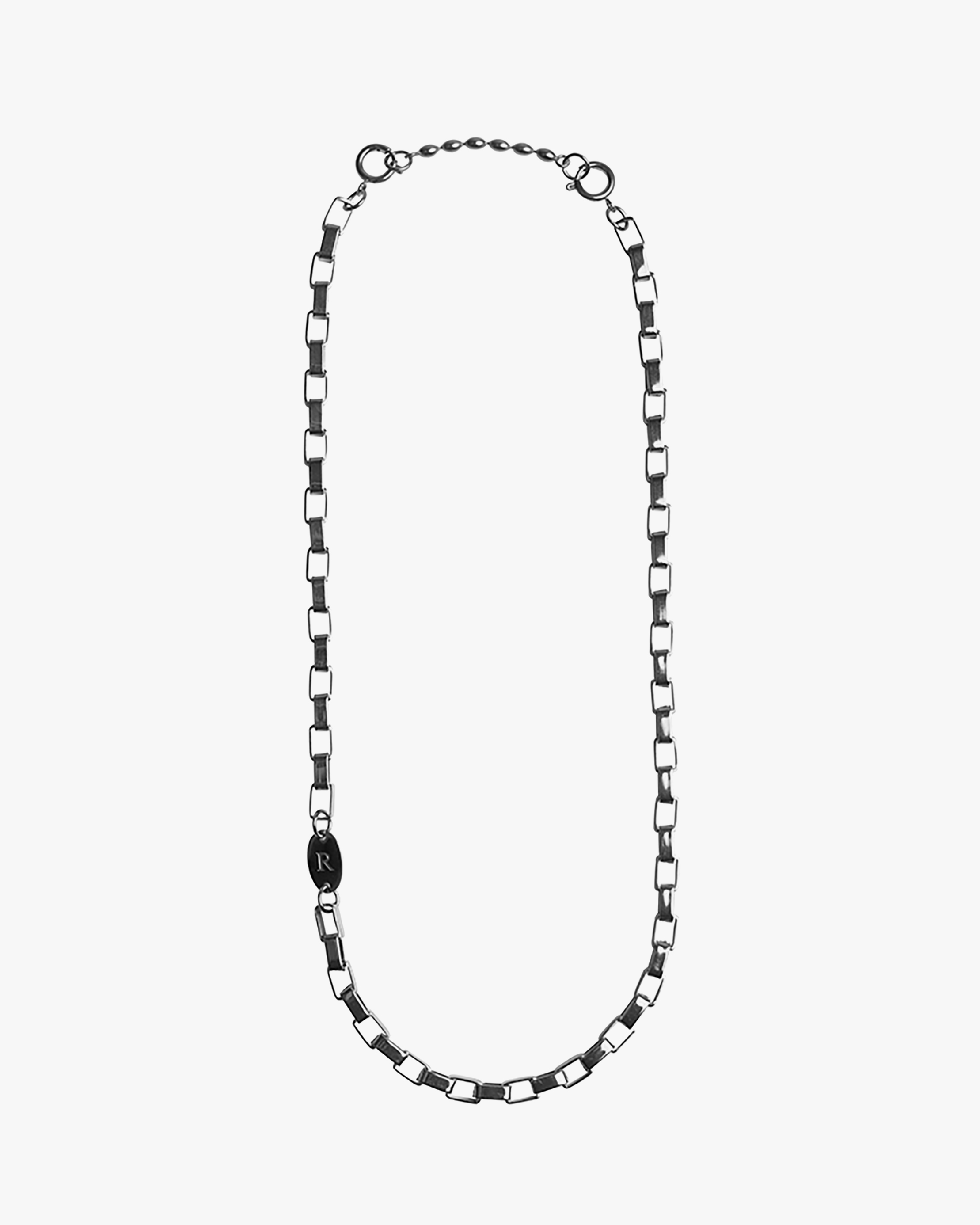 RECOVERY U-shaped ring necklace (Bright silver)