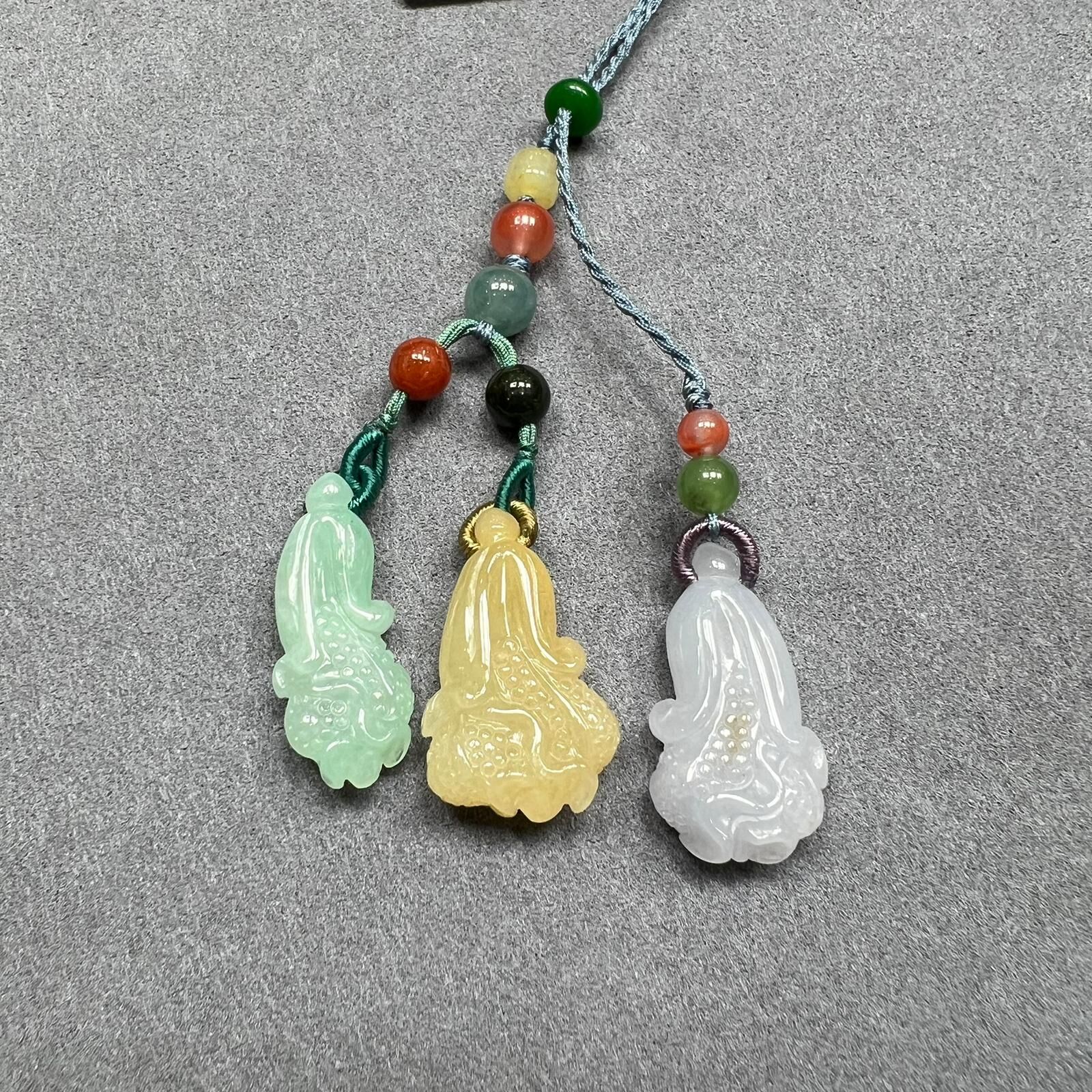 SD168 紫+綠+黃 三彩罕見掛件