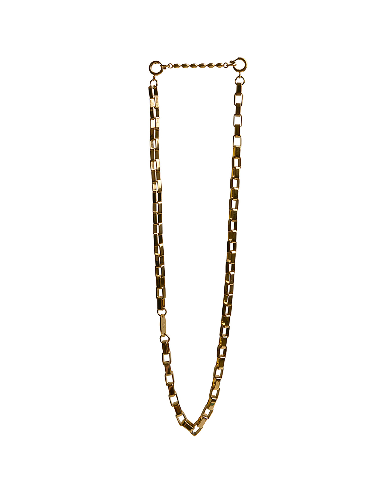 RECOVERY U-shaped ring necklace (Bright Gold)