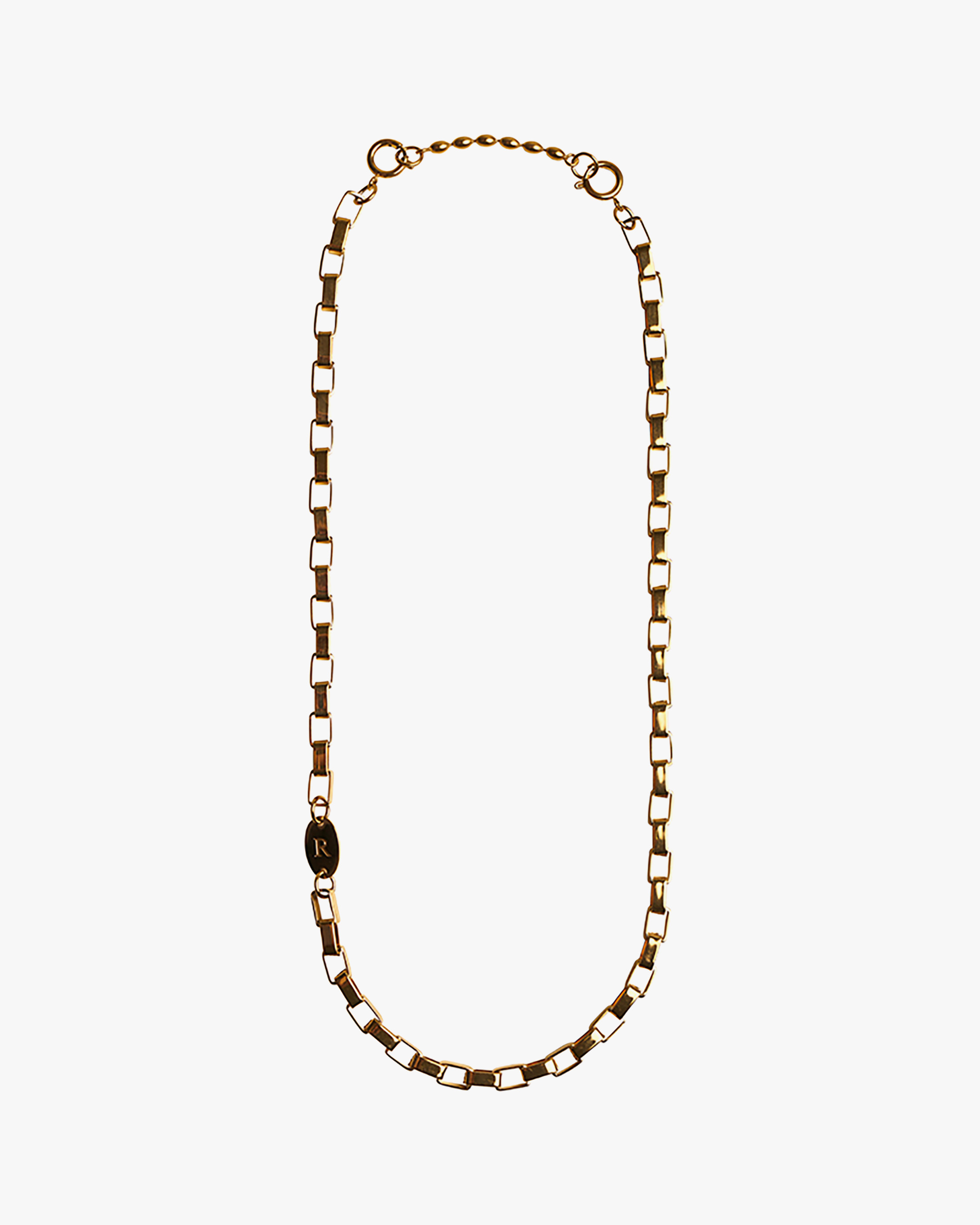 RECOVERY U-shaped ring necklace (Bright Gold)