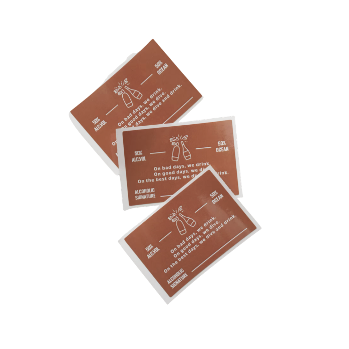 ※Hanami 海人專屬貼紙-50%海水 50%酒水 酒標貼紙