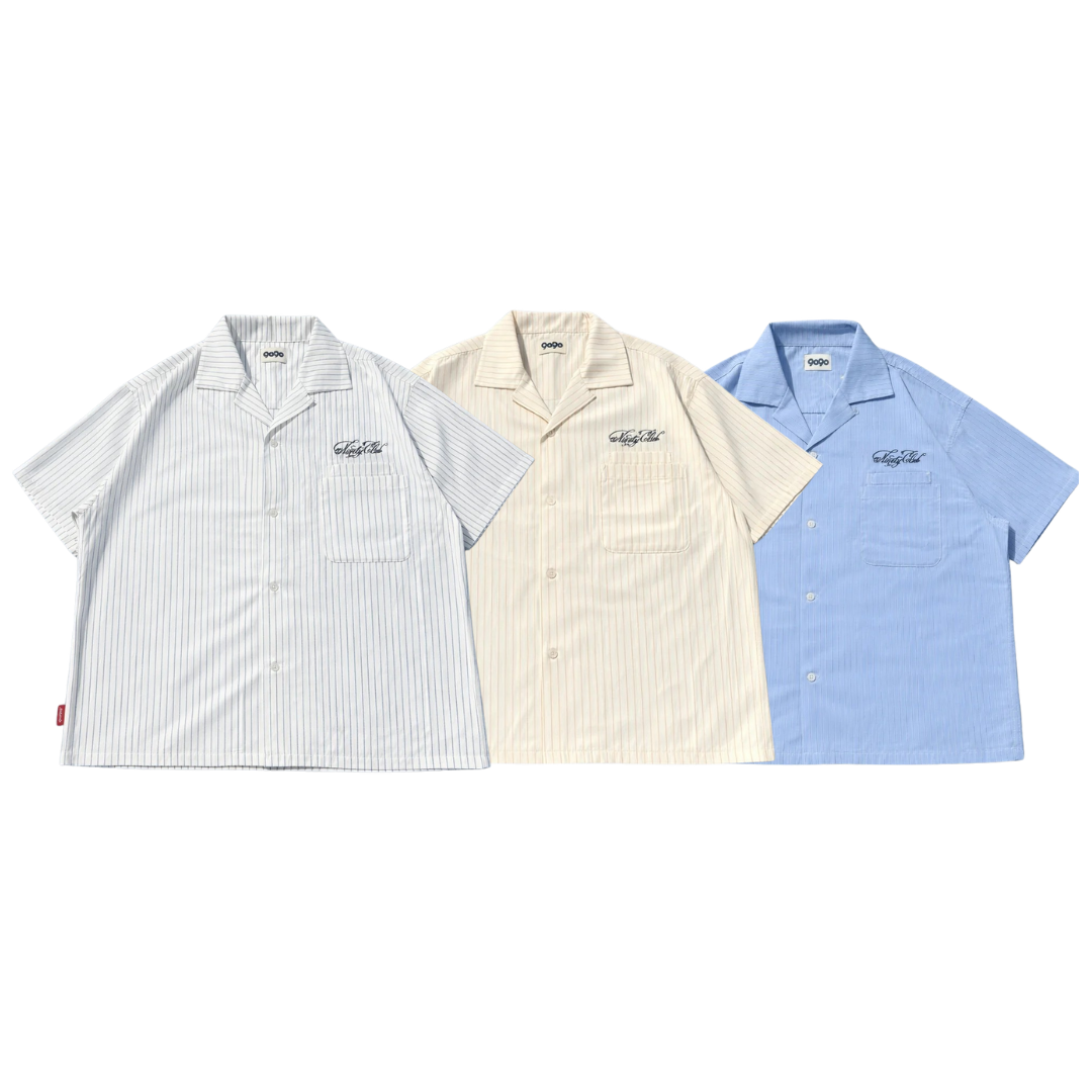 【代購】9090 Ninety Club Striped S/S Shirt 條紋短袖襯衫 3色