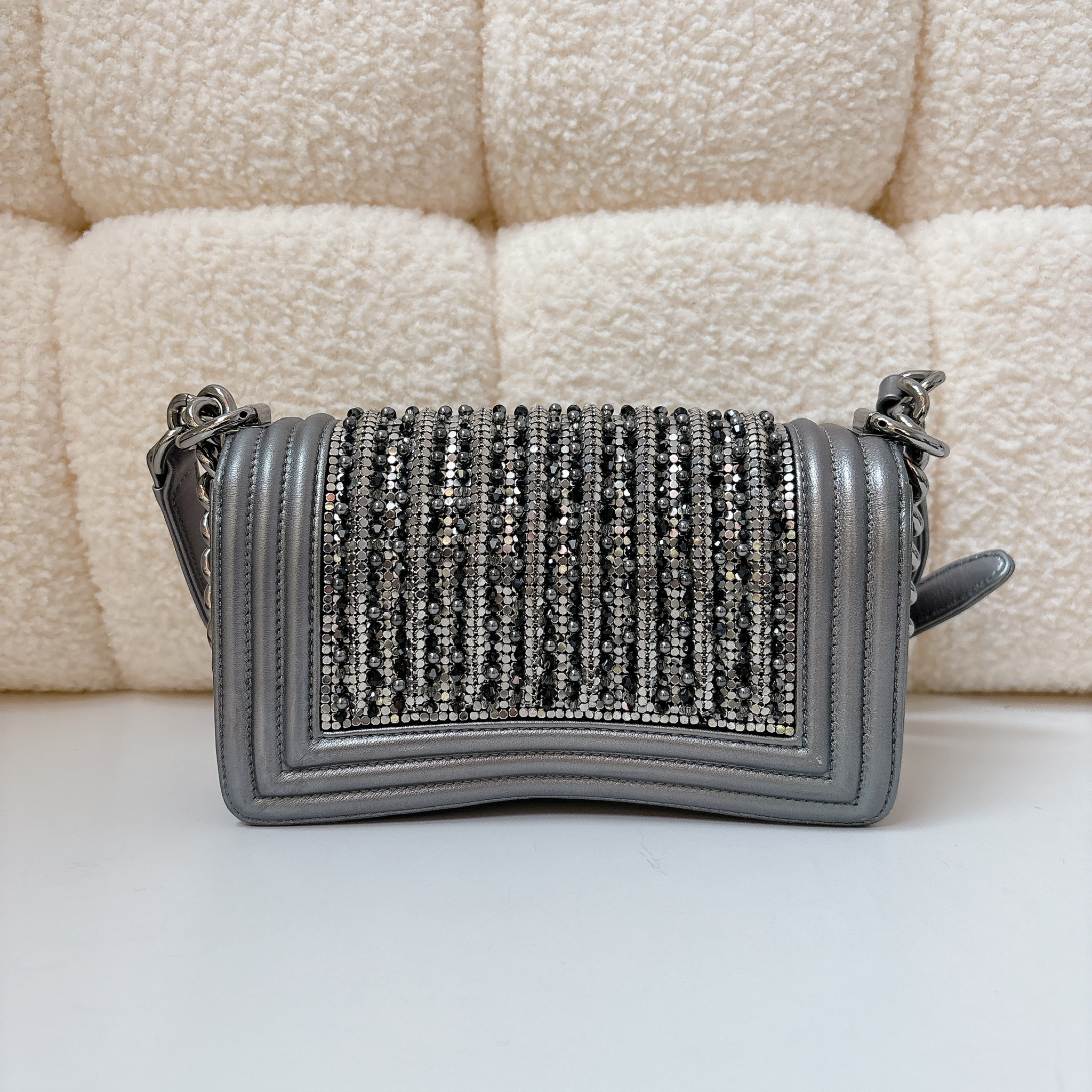 Chanel Boy Bag - Silver / SHW