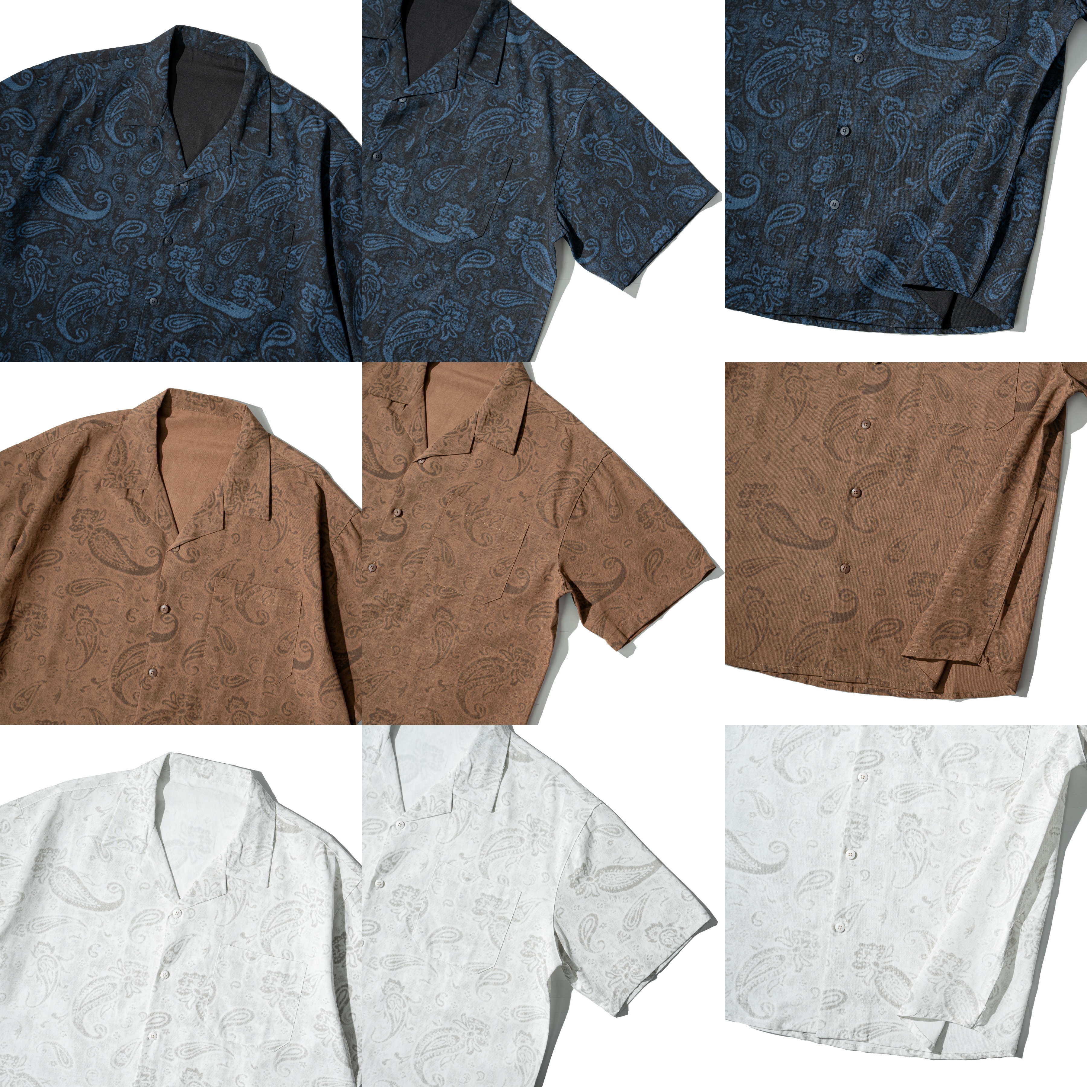 Cotton Linen Paisley Shirts 棉麻 變形蟲 短袖襯衫 [FT502]