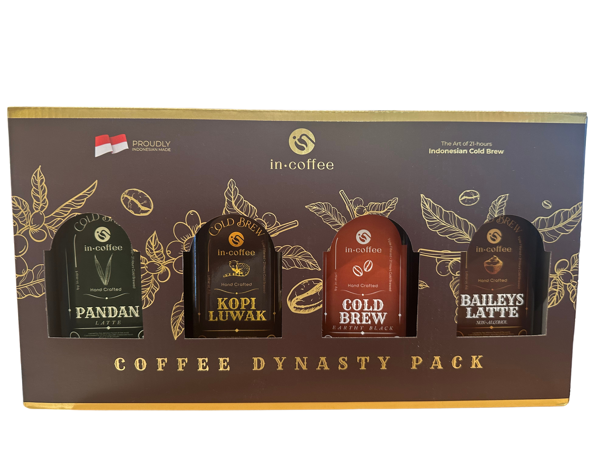 YF006 冷泡咖啡禮盒 (一盒八樽 : 貓屎咖啡x1, 黑咖啡x1, 拿鐵x6 ) -