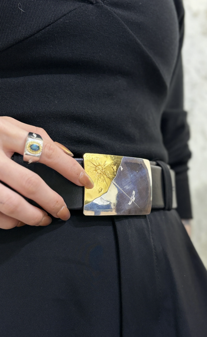 Buckle belt/with sun/big eagle stamp/eagle stamp