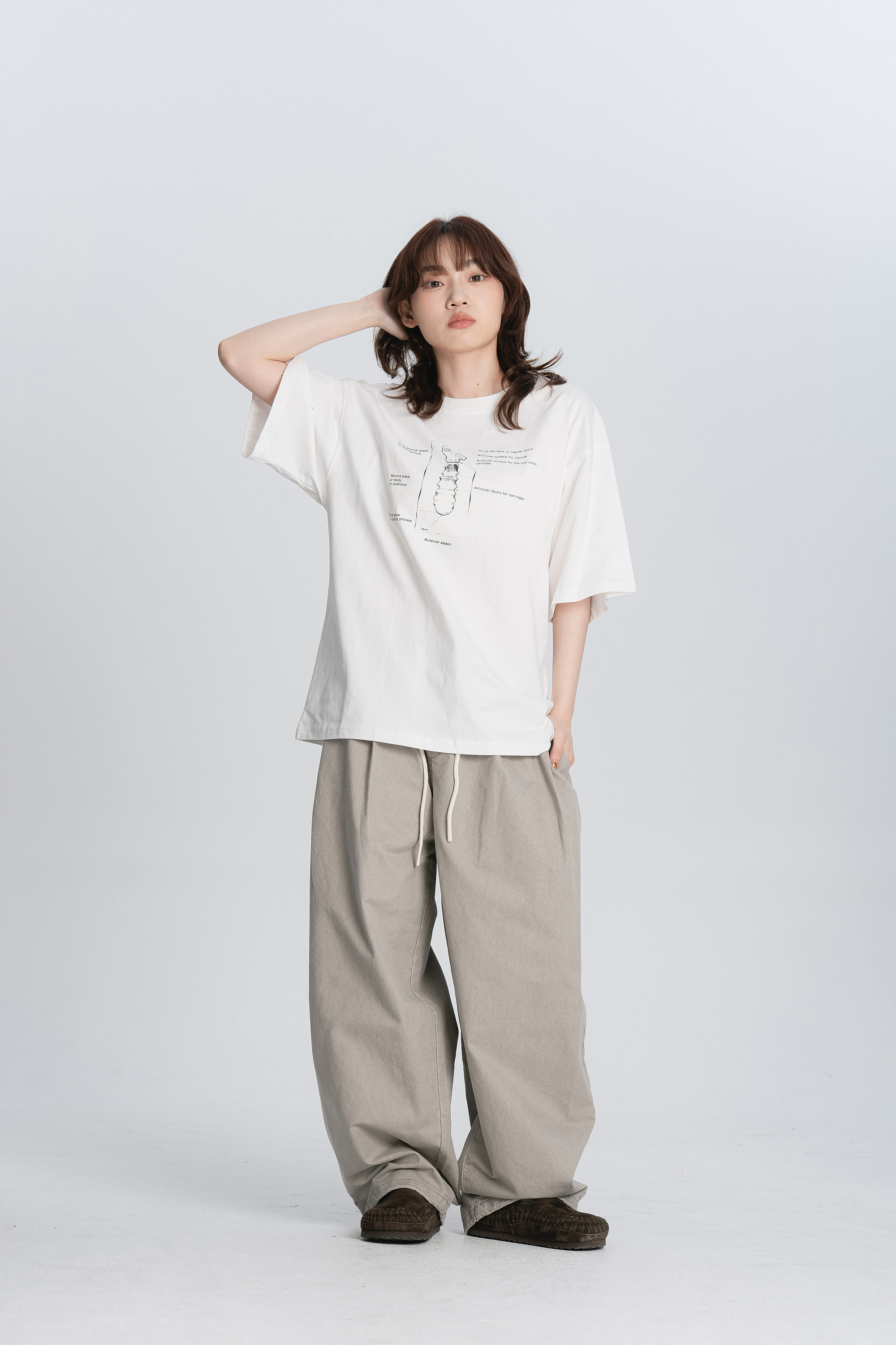 個性骨頭分析印花t 2色