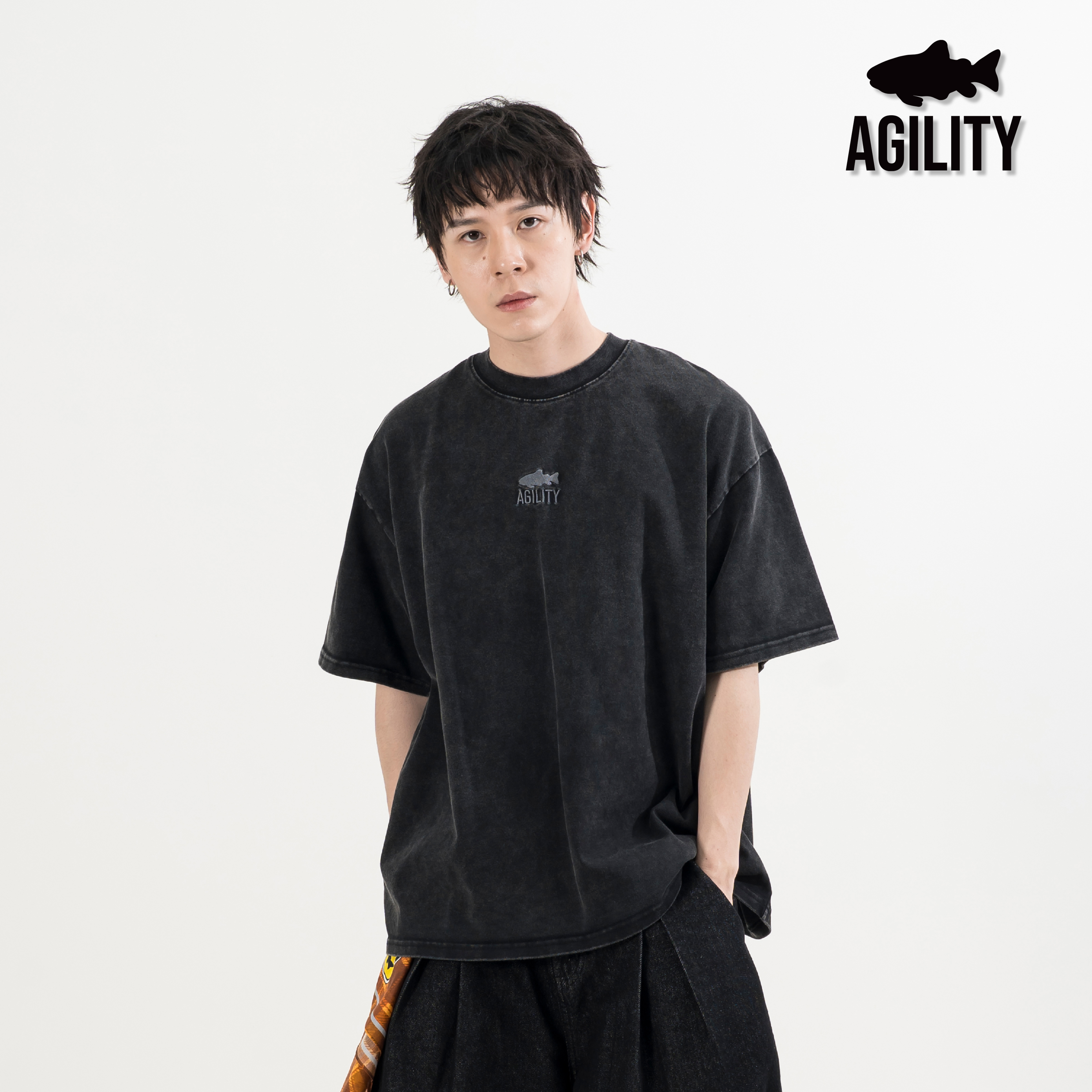 AGILITY Image Heavy Tee / Washed Shadow 水洗魚影 [RS0-WD]