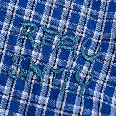 刺繡LOGO寬鬆格子襯衫