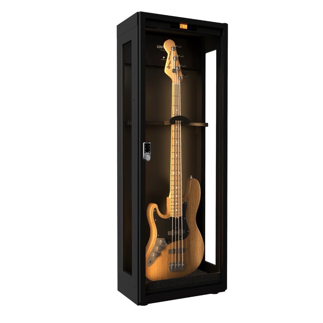 【專業除濕必備】LENTHEM 領頓 | DMI-195DT | 電貝斯防潮櫃 樂器防潮箱 兩側玻璃展示櫃（單支裝）