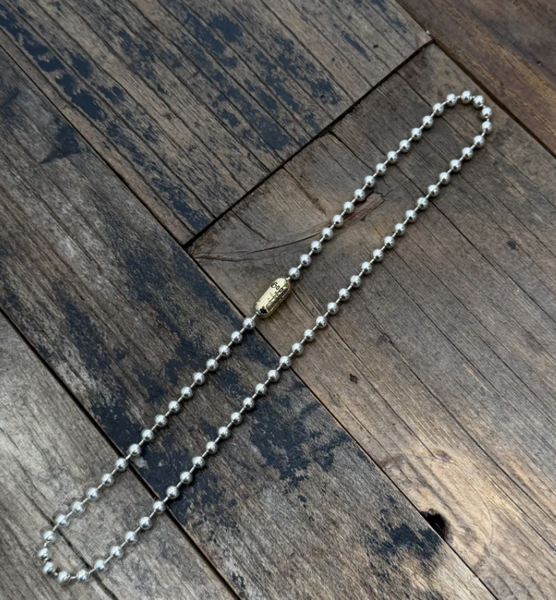 Pop lock necklace 18k logo 18’