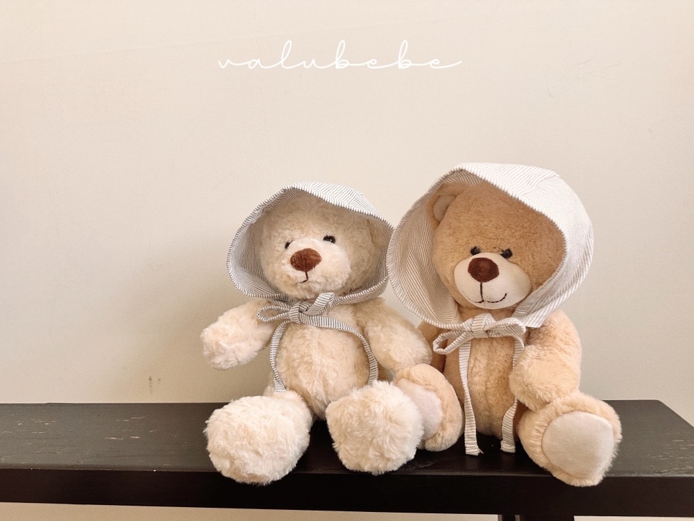 Valubebe 細紋寶寶綁帶帽 / 2色