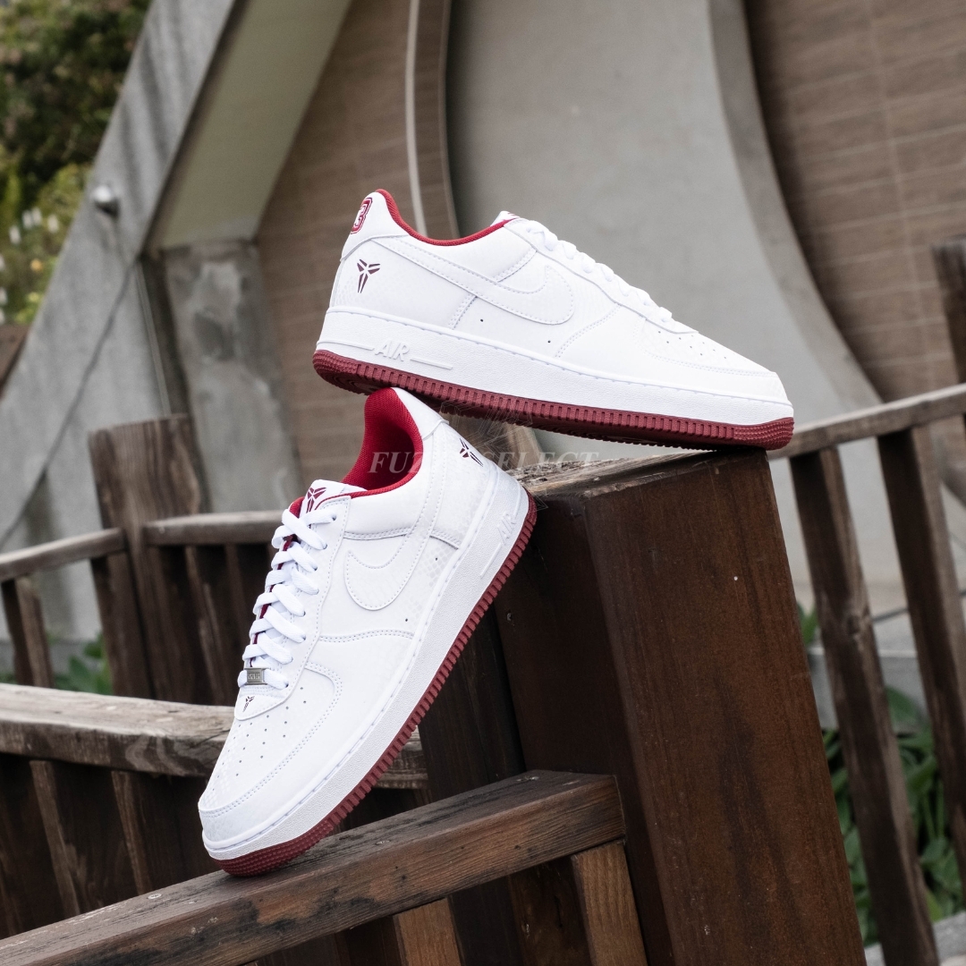 【逢甲 FUZZY】Kobe Bryant x Nike Air Force 1 "Lower Merion Aces White" 白酒紅 IB0018-101